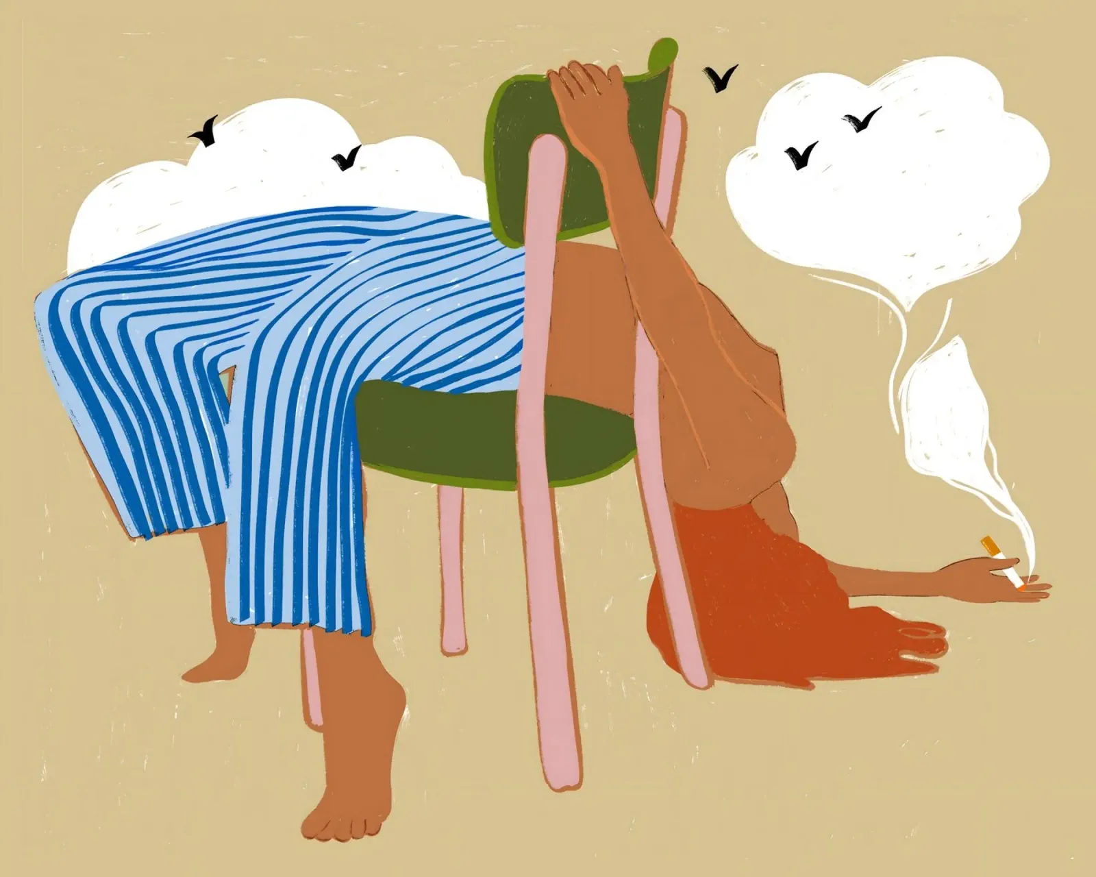 Smoking Up Clouds Eccentrico Weekend Vibes Hippie Boho Concept poster da 83oranges
