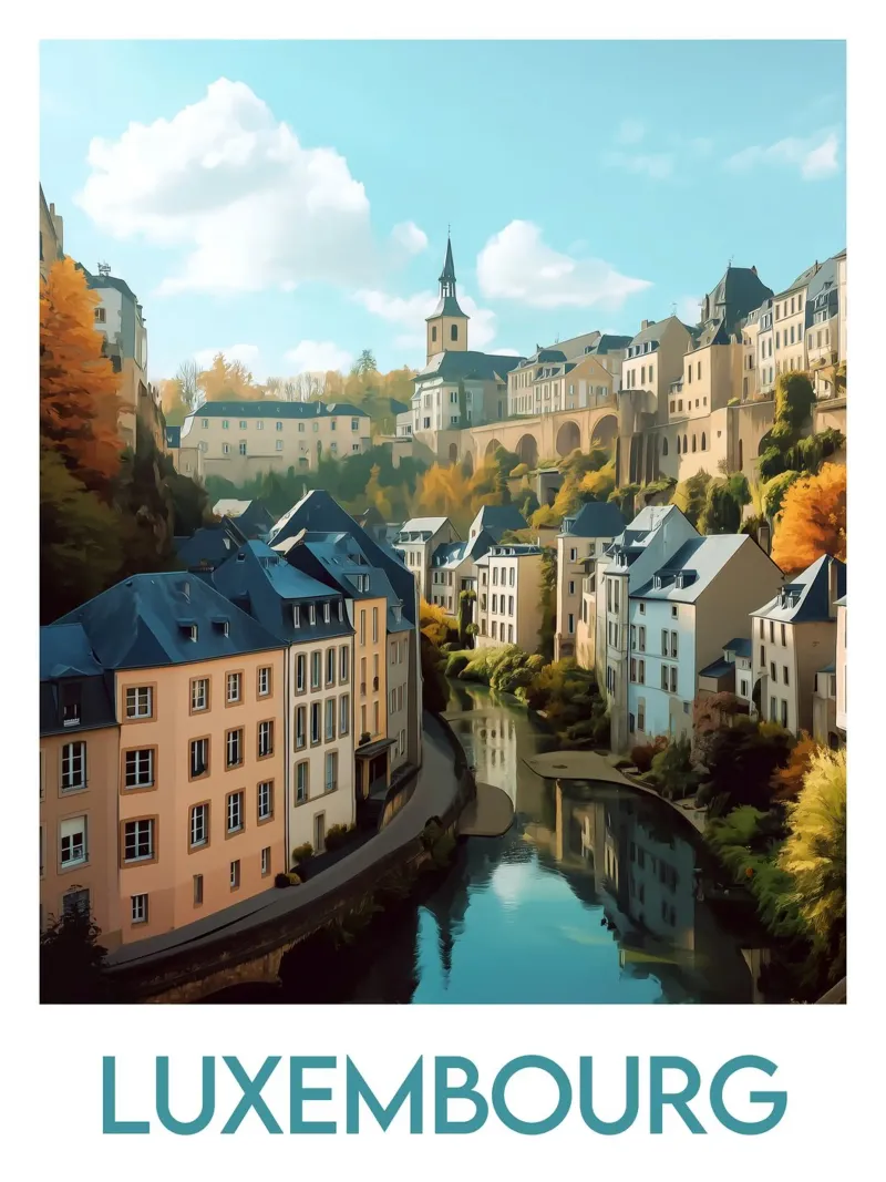 Poster del Lussemburgo carta hahnemühle da Frame the World