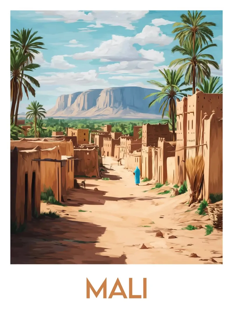 Affiche Mali poster con telaio in plastica da Frame the World