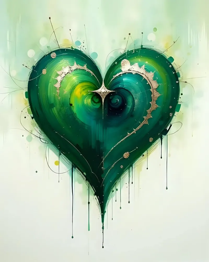 cuore_verde_argento_4 pellicola backlit da Pink- und LoveArt by LK