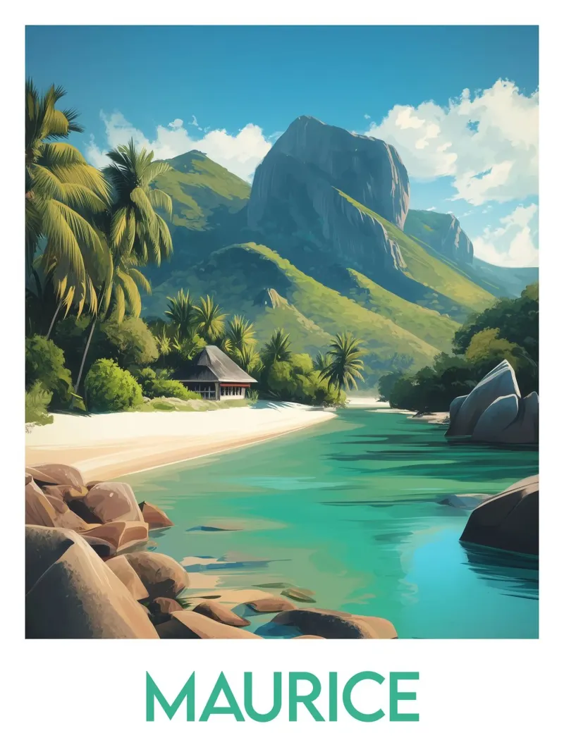 Affiche Maurice alluminio dibond da Frame the World