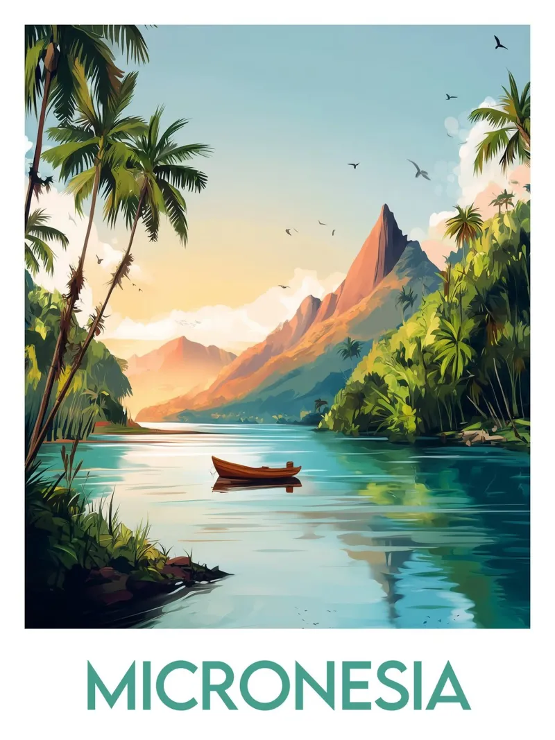 Poster della Micronesia poster da Frame the World