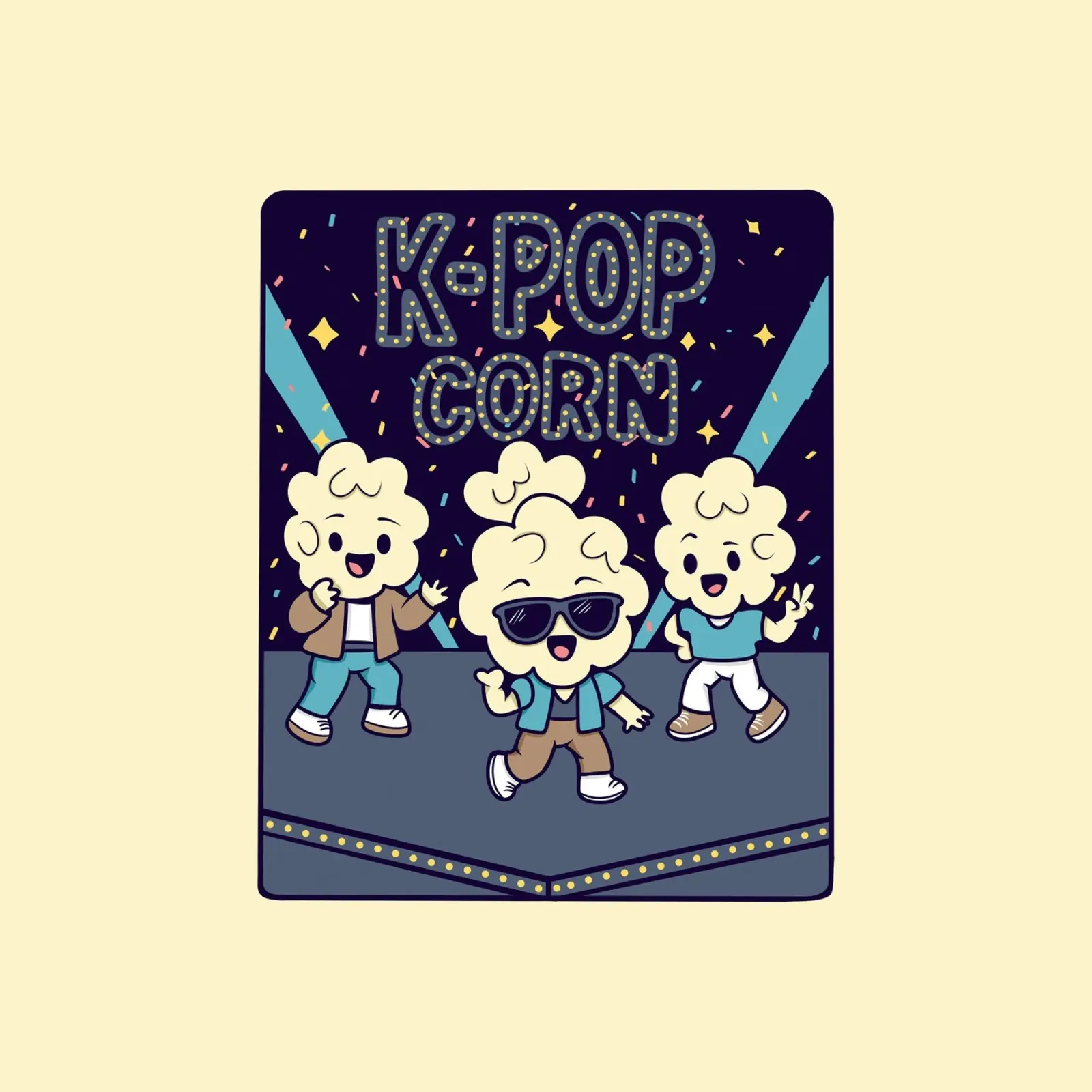 K-Popcorn tela con Cornice a cassetta da Loobs