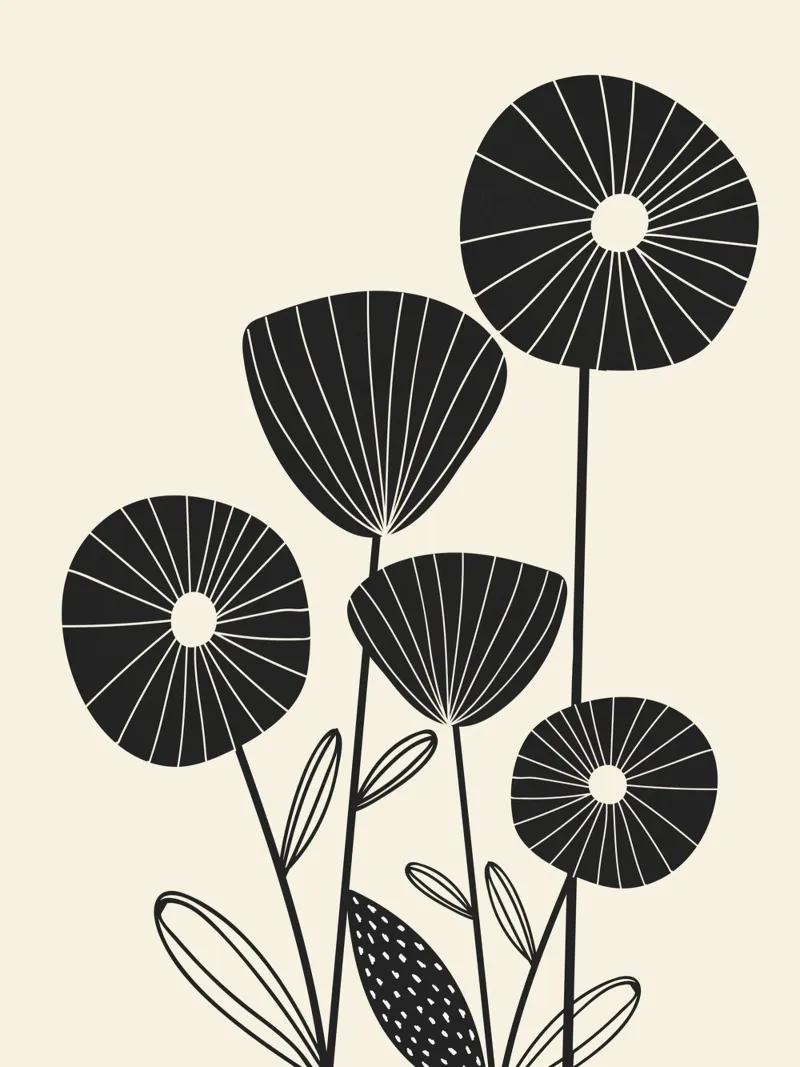 Abstract Flowers pellicola backlit da Flow Line