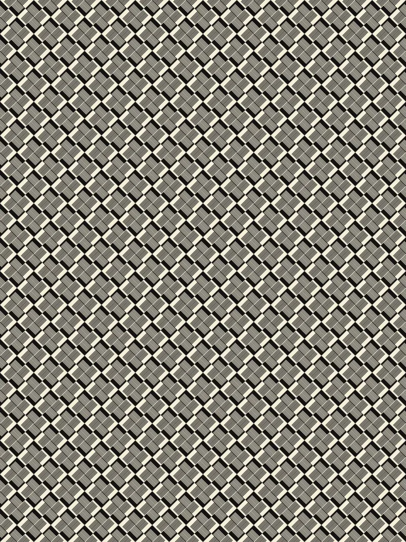 Black And White Geometric Pattern iv hahnemühle by Little Dean