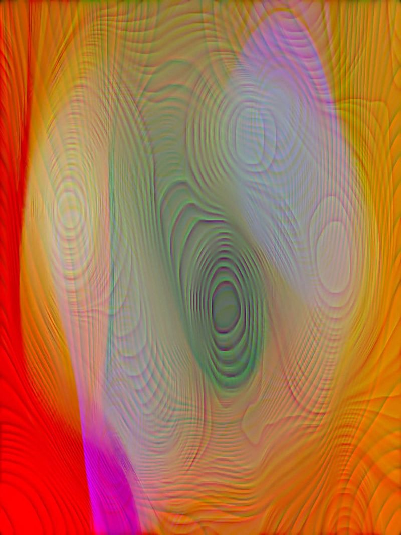Abstract in summer colours, matt surface in line structure canvas by Gürsel Yesil Digital Art