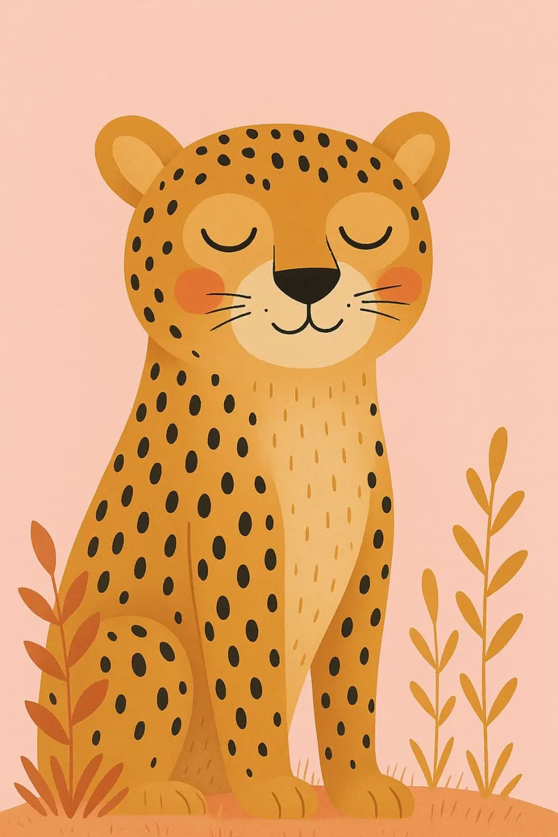 Tigre stilizzata - Animale per bambini carta hahnemühle da Tiny Tails & Stripes