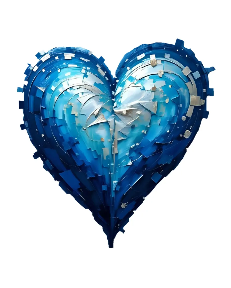 cuore_blu_argento_1a plexiglass da Pink- und LoveArt by LK