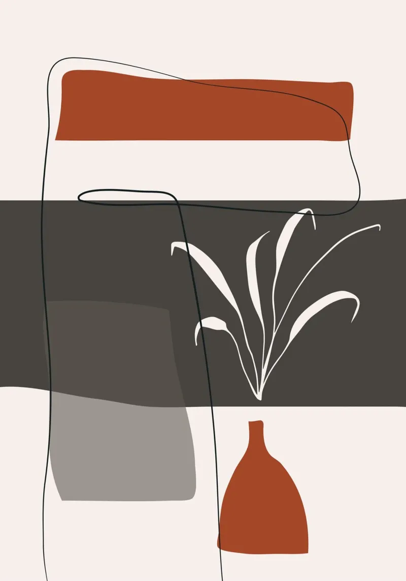 Abstract lines and blocks canvas by edsonramosart