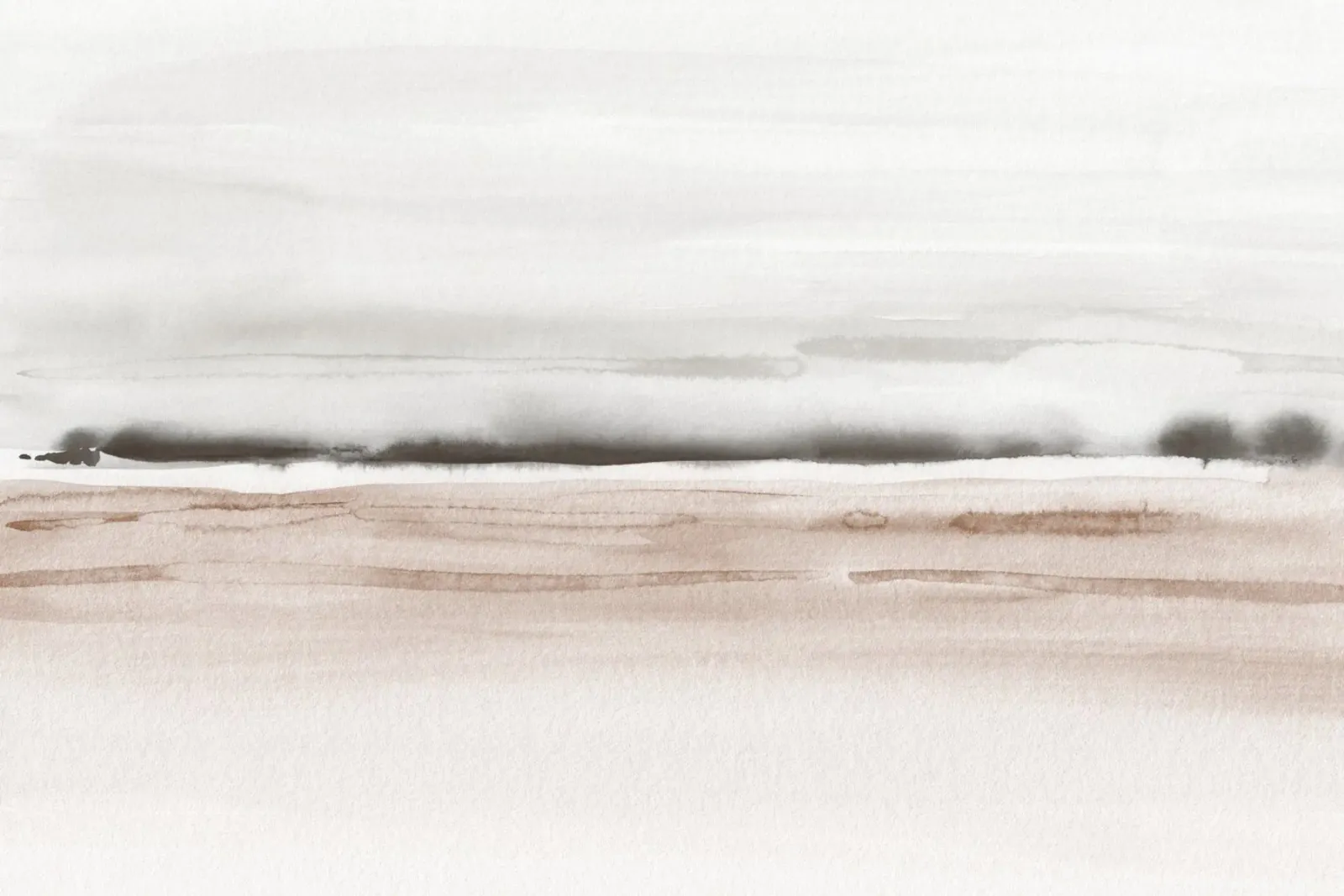 Brown and gray sea waves hahnemühle by NouveauPrints
