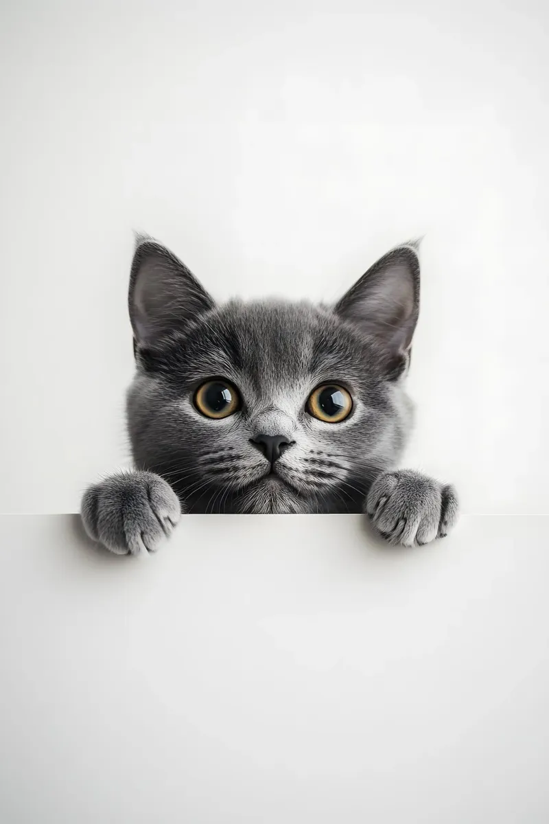 Curious paws at the edge of the table canvas by M-Ulrich-Digital Art