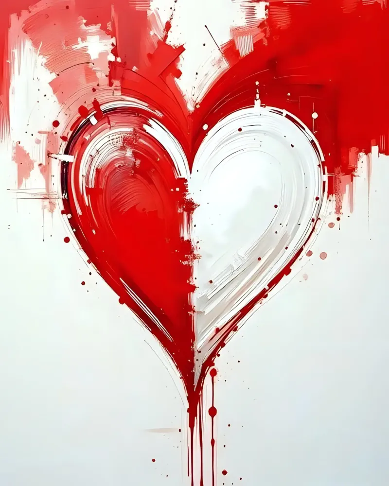 cuore_rosso_bianco_3 carta hahnemühle da Pink- und LoveArt by LK