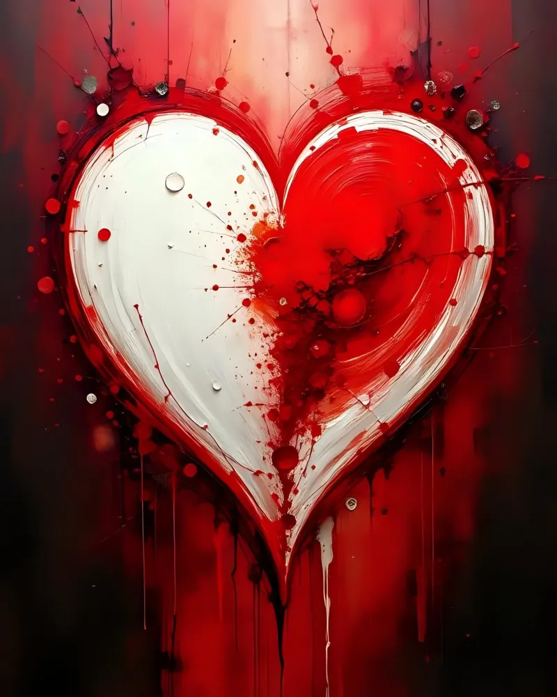 cuore_rosso_bianco_4 carta hahnemühle da Pink- und LoveArt by LK