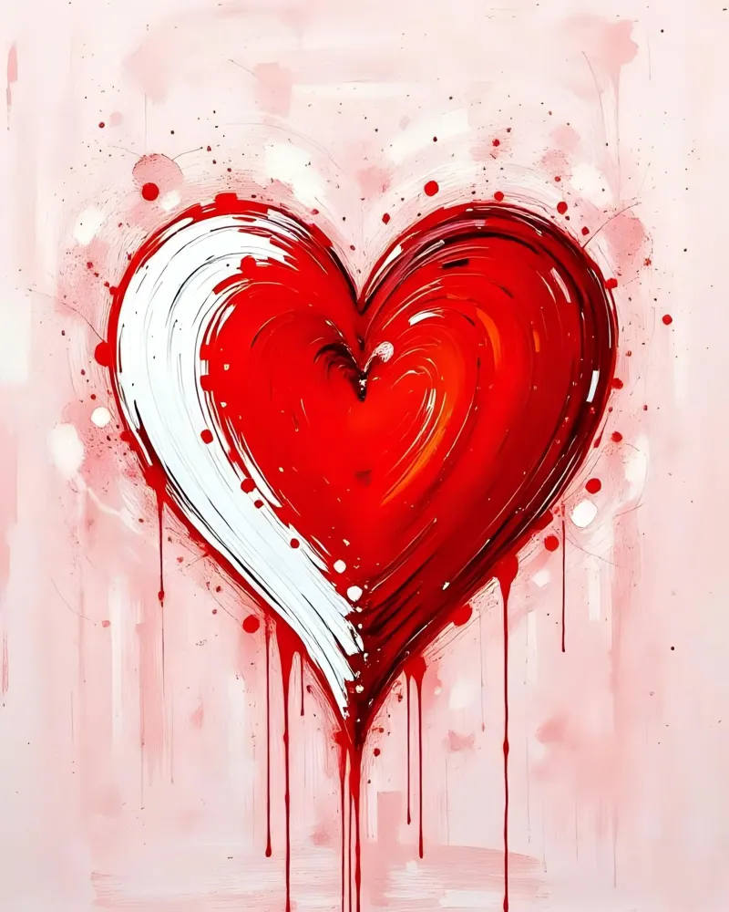 cuore_rosso_bianco_5 carta hahnemühle da Pink- und LoveArt by LK
