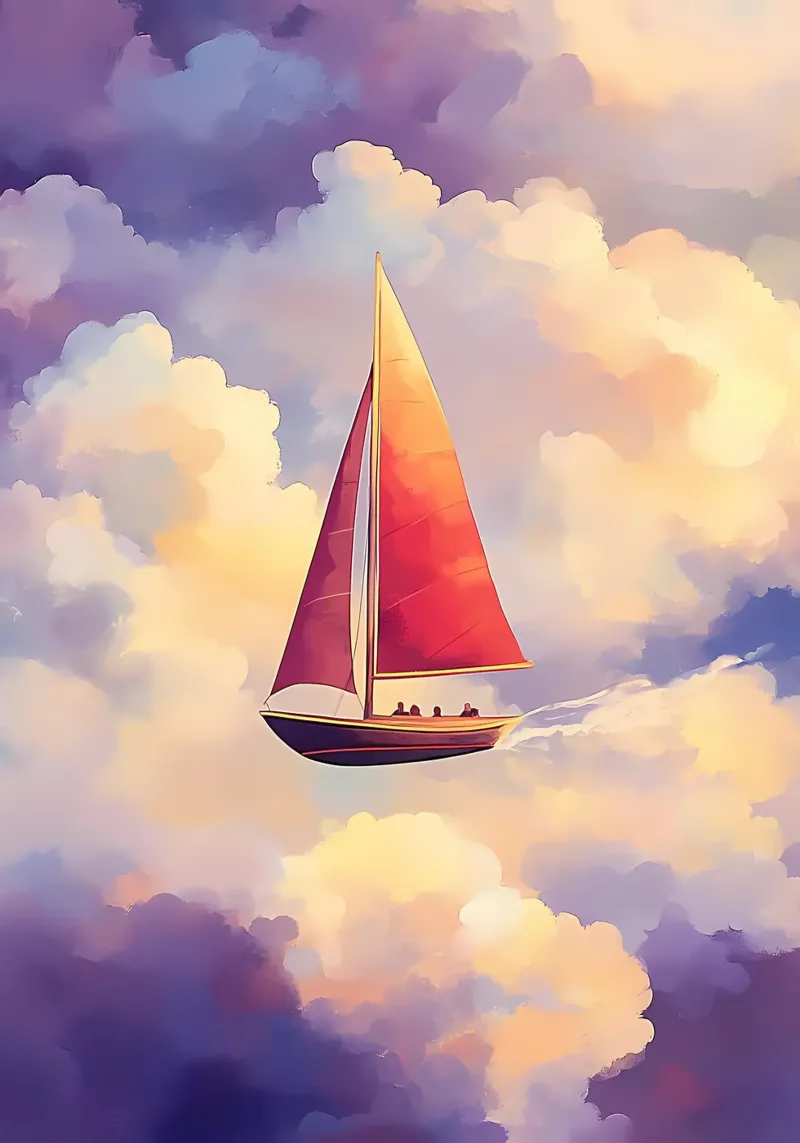 Sailboat in the Clouds canvas by Bartosz Powalka