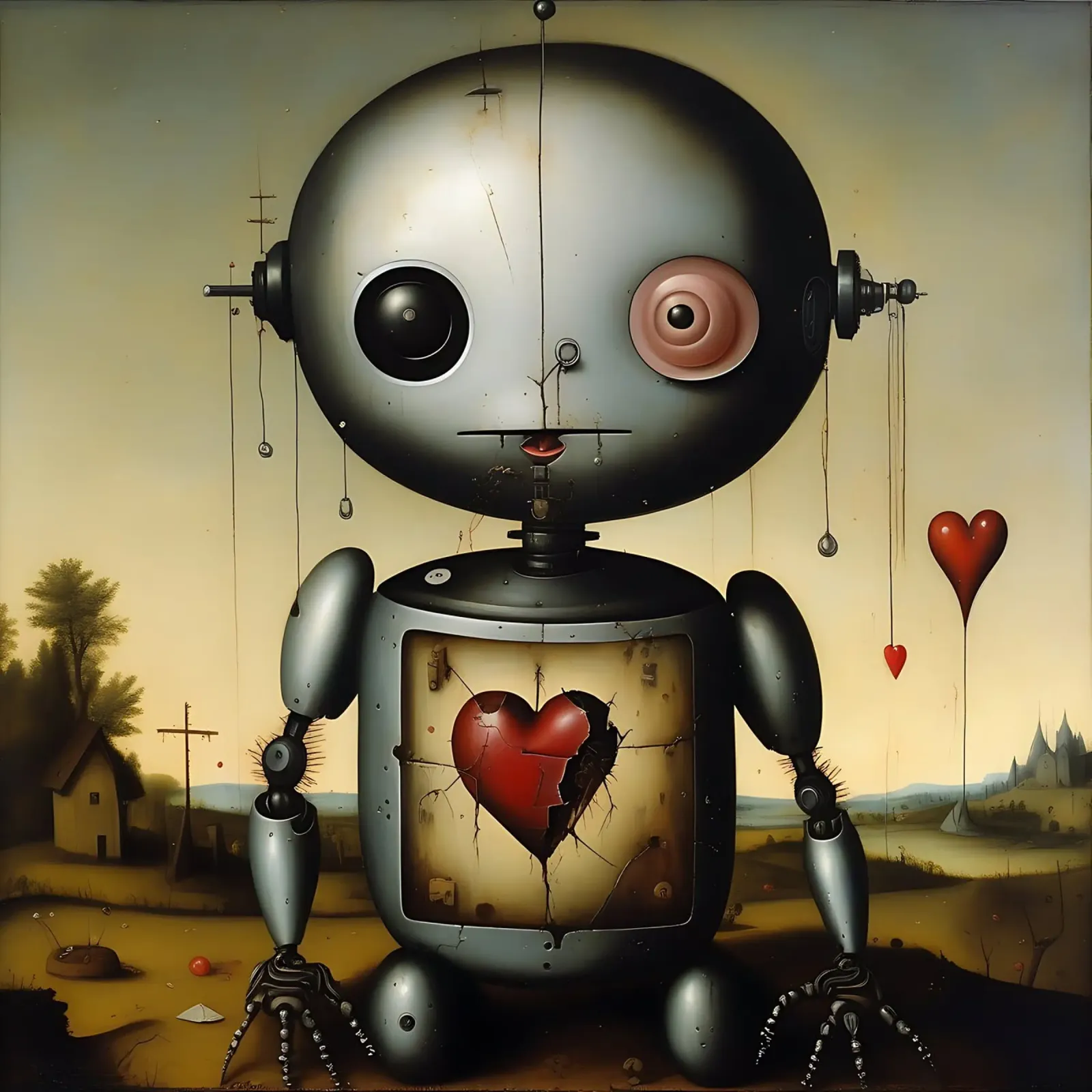Robot con un cuore_3 pellicola backlit da Pink- und LoveArt by LK