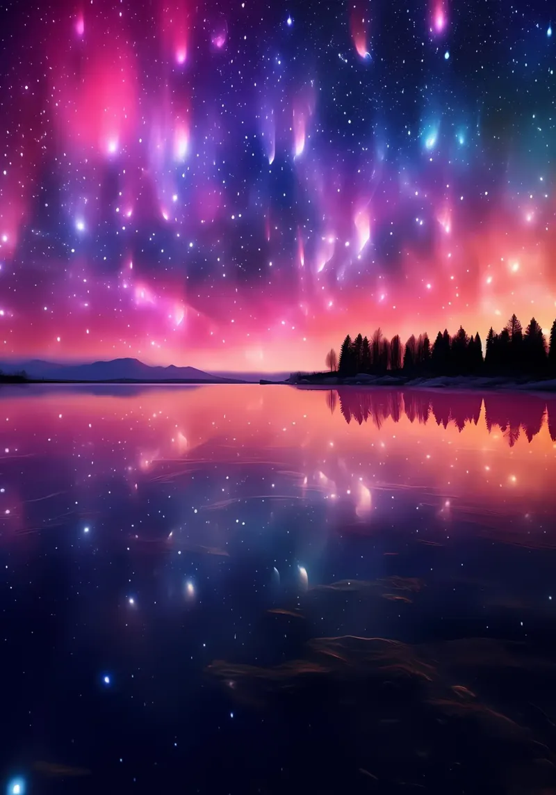 Riflesso della notte stellata pellicola backlit da Matthew Katz