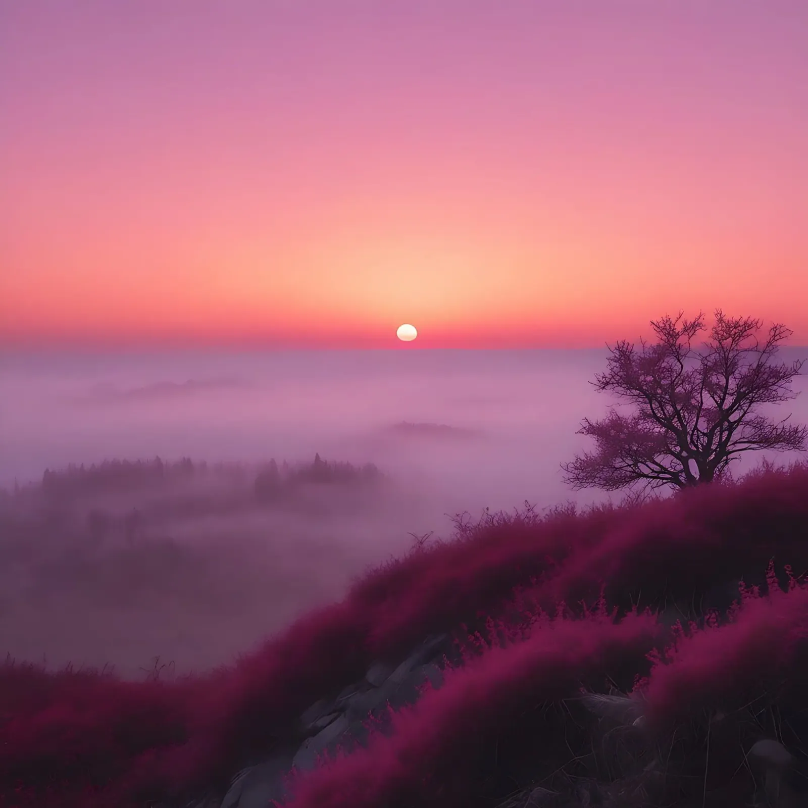 Tramonto con nebbia_2 carta hahnemühle da Pink- und LoveArt by LK