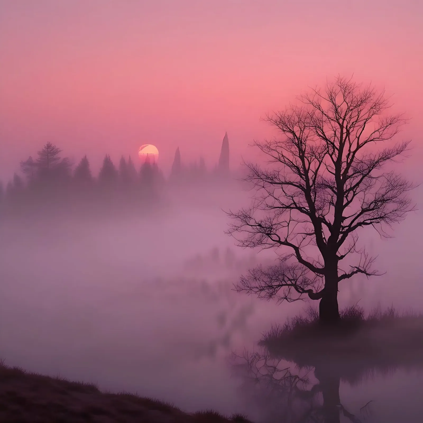 Tramonto con nebbia_3 pellicola backlit da Pink- und LoveArt by LK