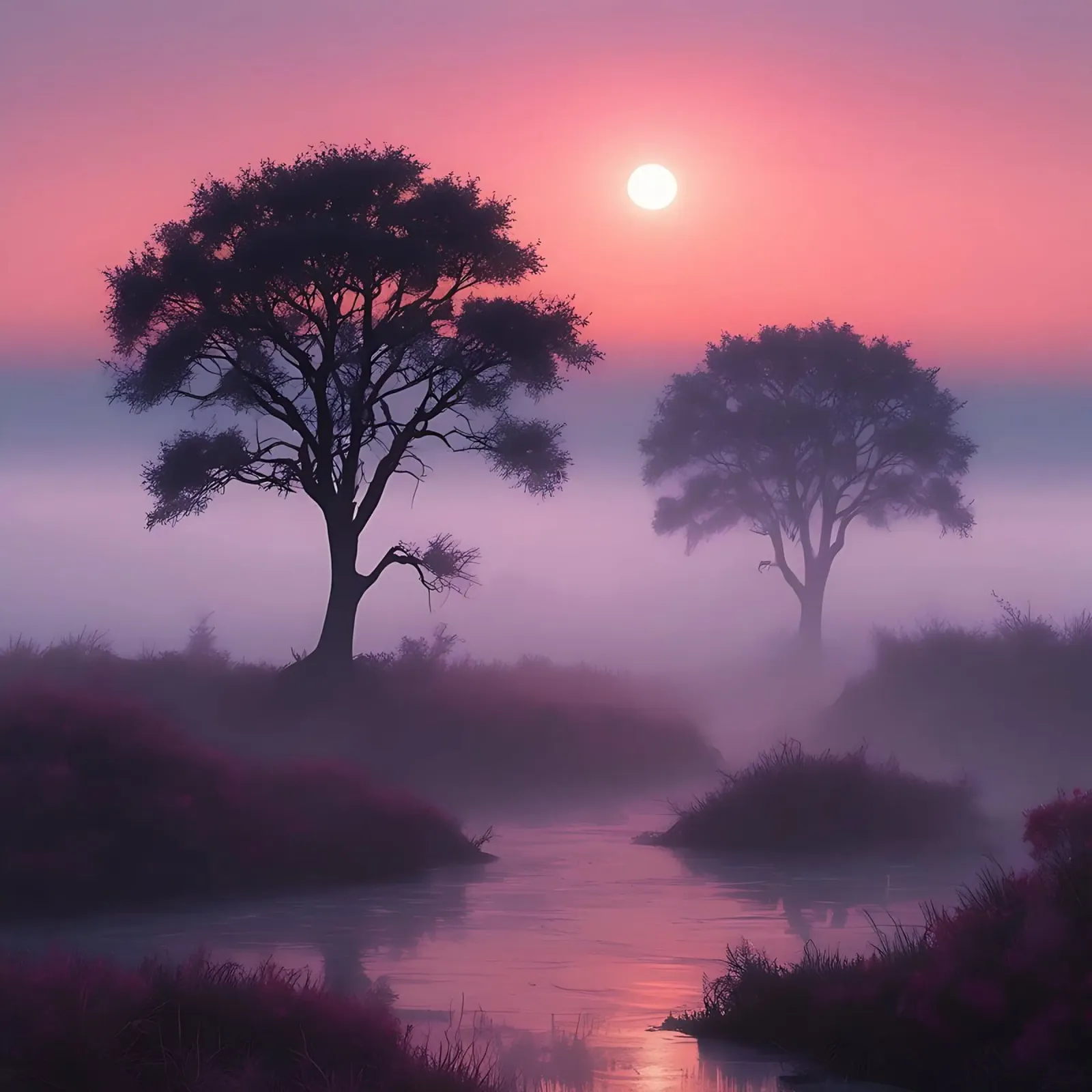 Tramonto con nebbia_4 pellicola backlit da Pink- und LoveArt by LK