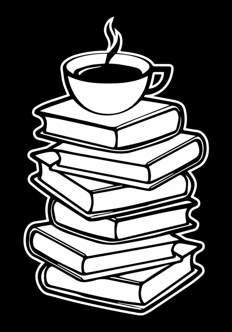 Amante dei libri e del caffè pellicola backlit da Aiden Garcia