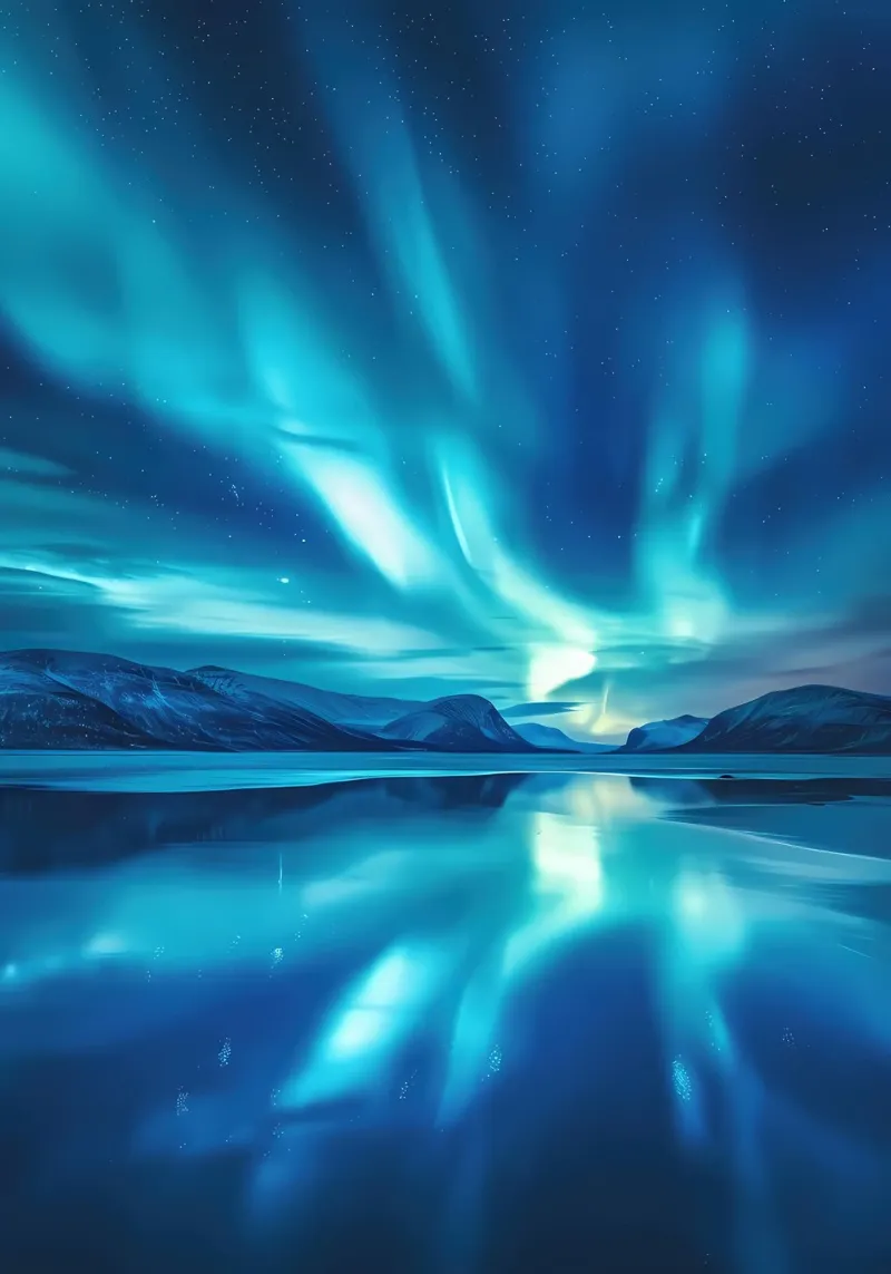 Riflesso dell'Aurora Boreale pellicola backlit da Matthew Katz