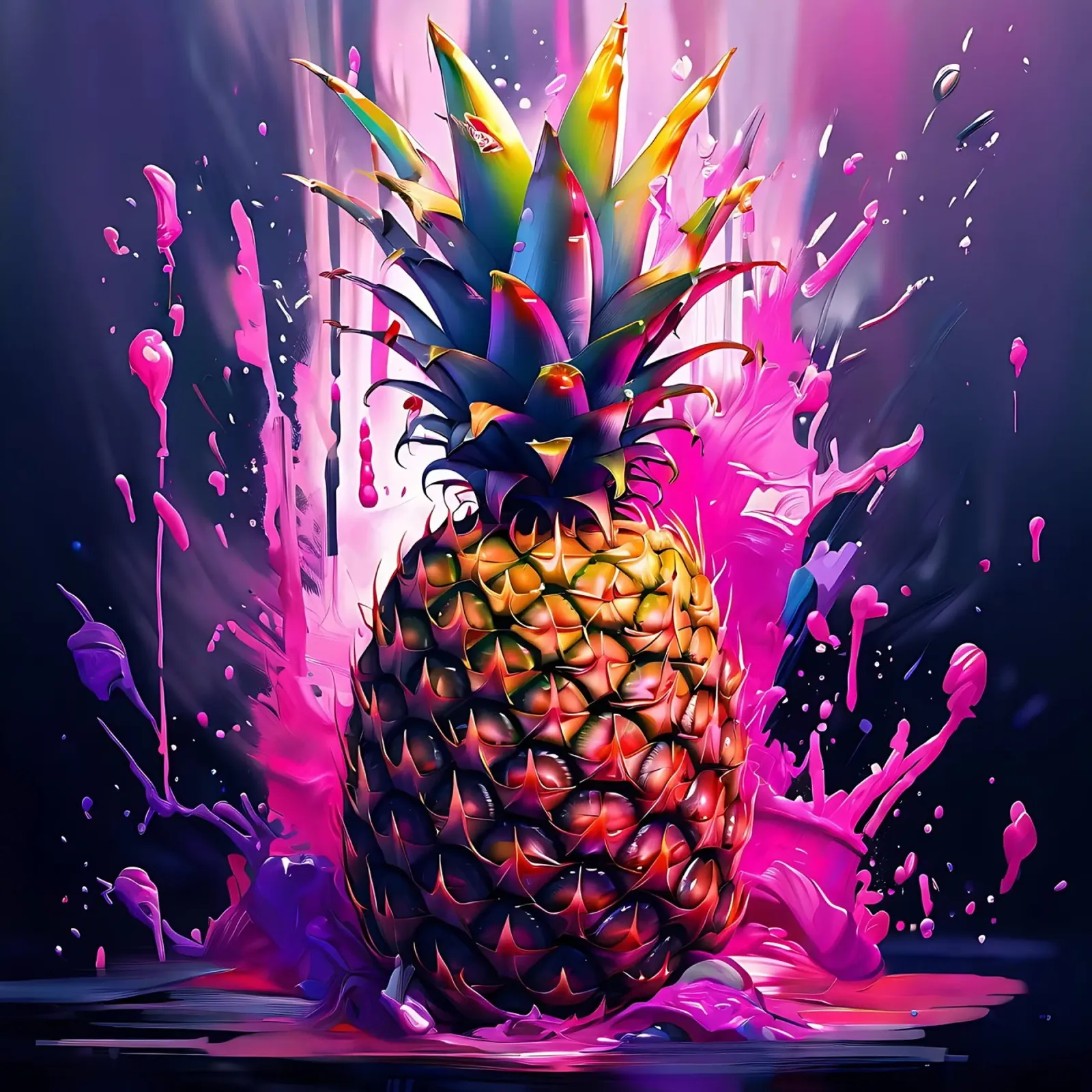 Ananas_1 pellicola backlit da Pink- und LoveArt by LK
