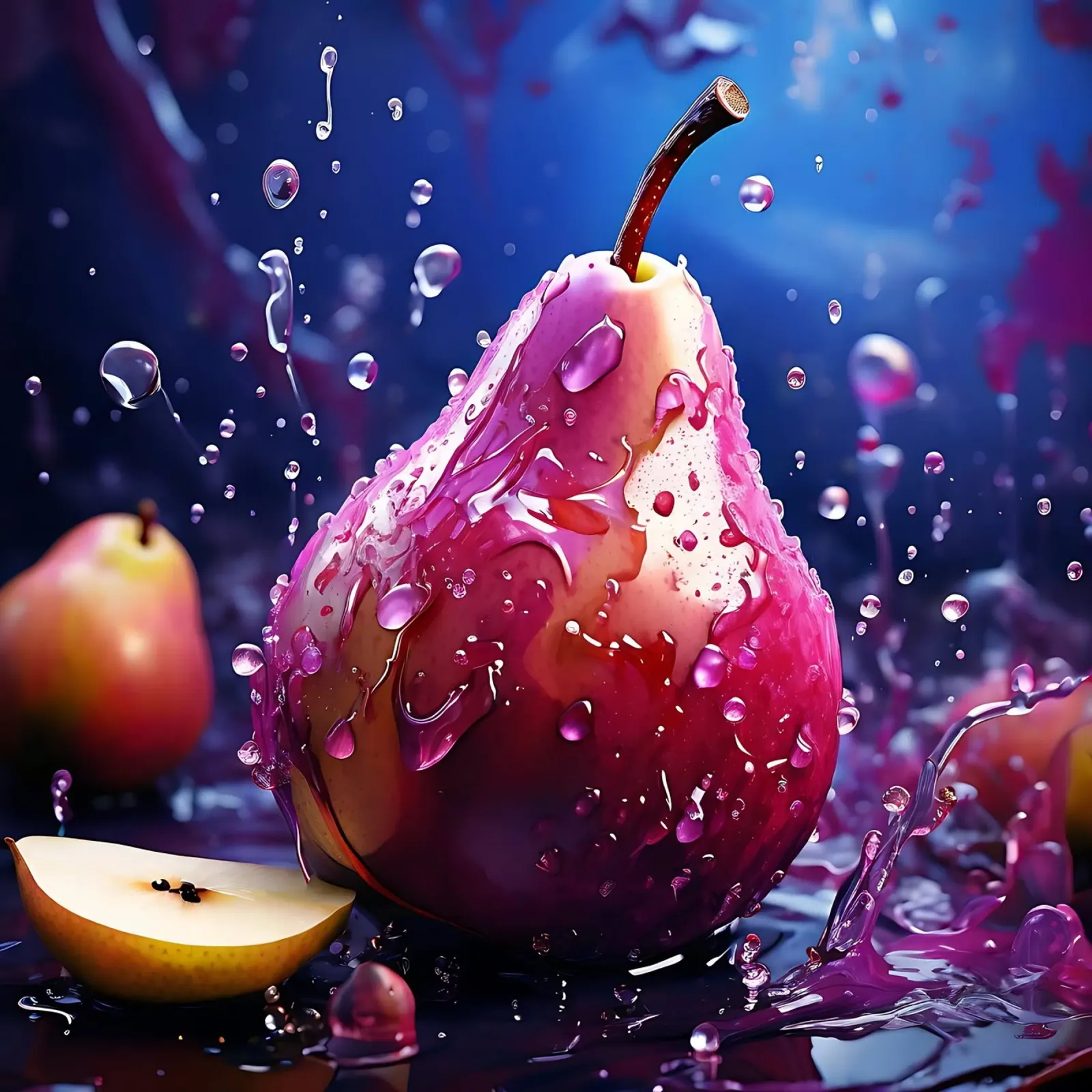 Pear_1 acrylic glass by Pink- und LoveArt by LK