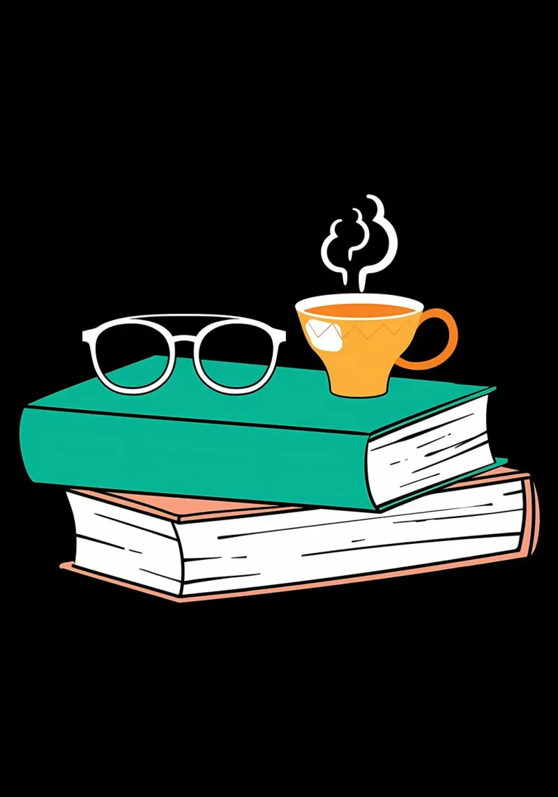 Reading Books alu-dibond by Aiden Garcia