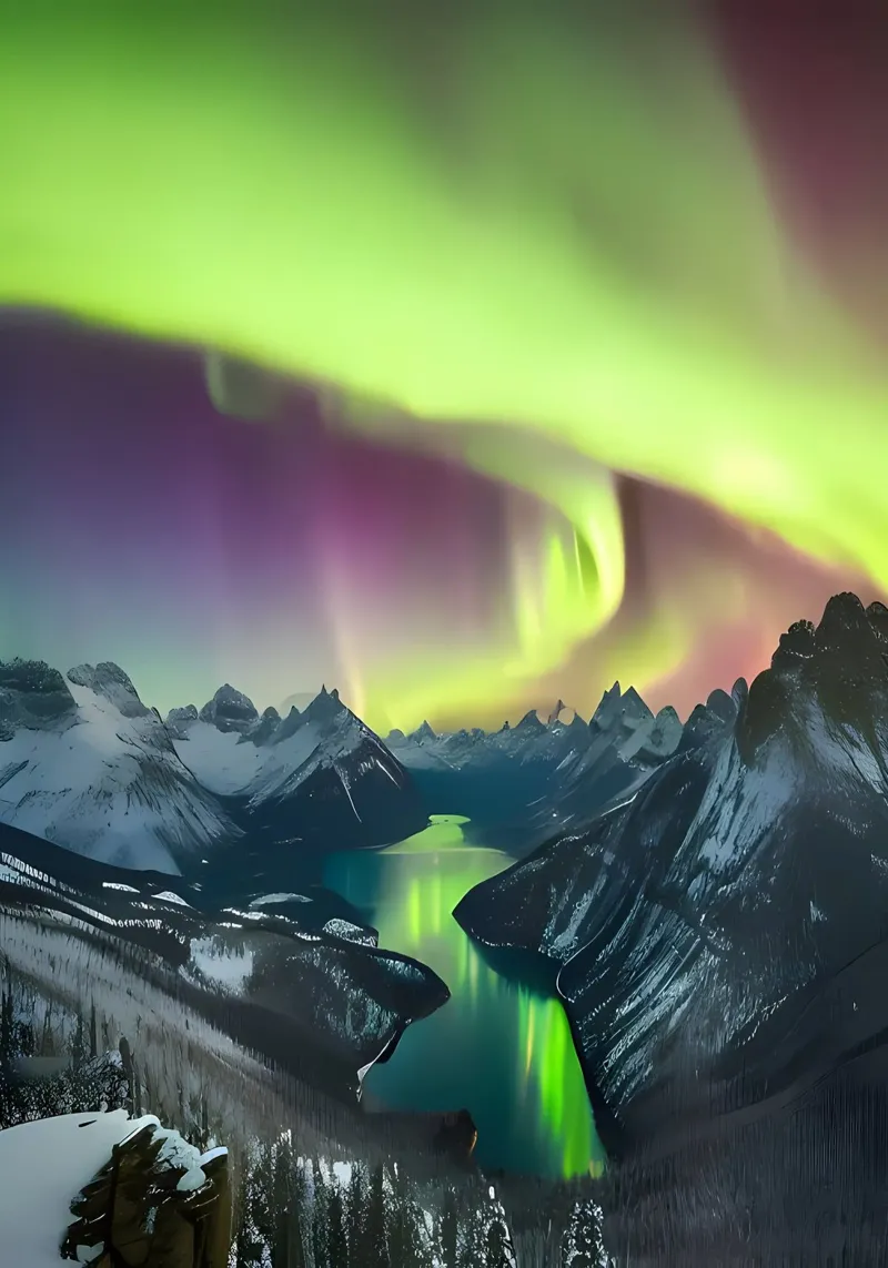 Montagna Aurora pellicola backlit da Matthew Katz