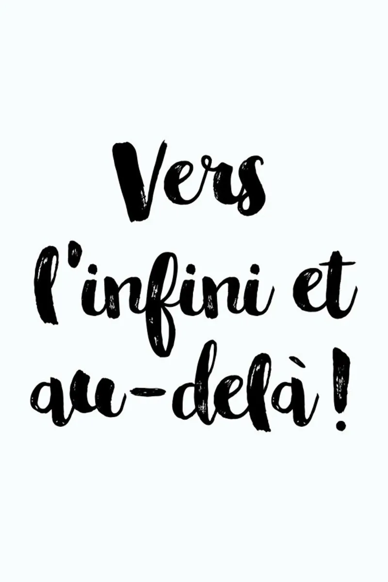 Vers l'infini et au-delà acrylic glass by typed