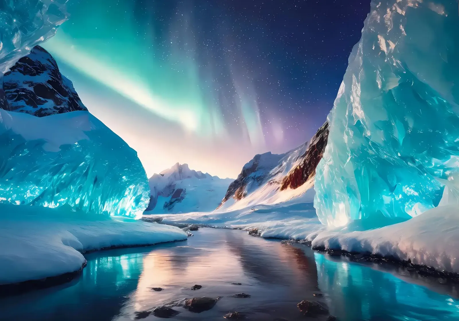 Fiume glaciale pellicola backlit da Matthew Katz
