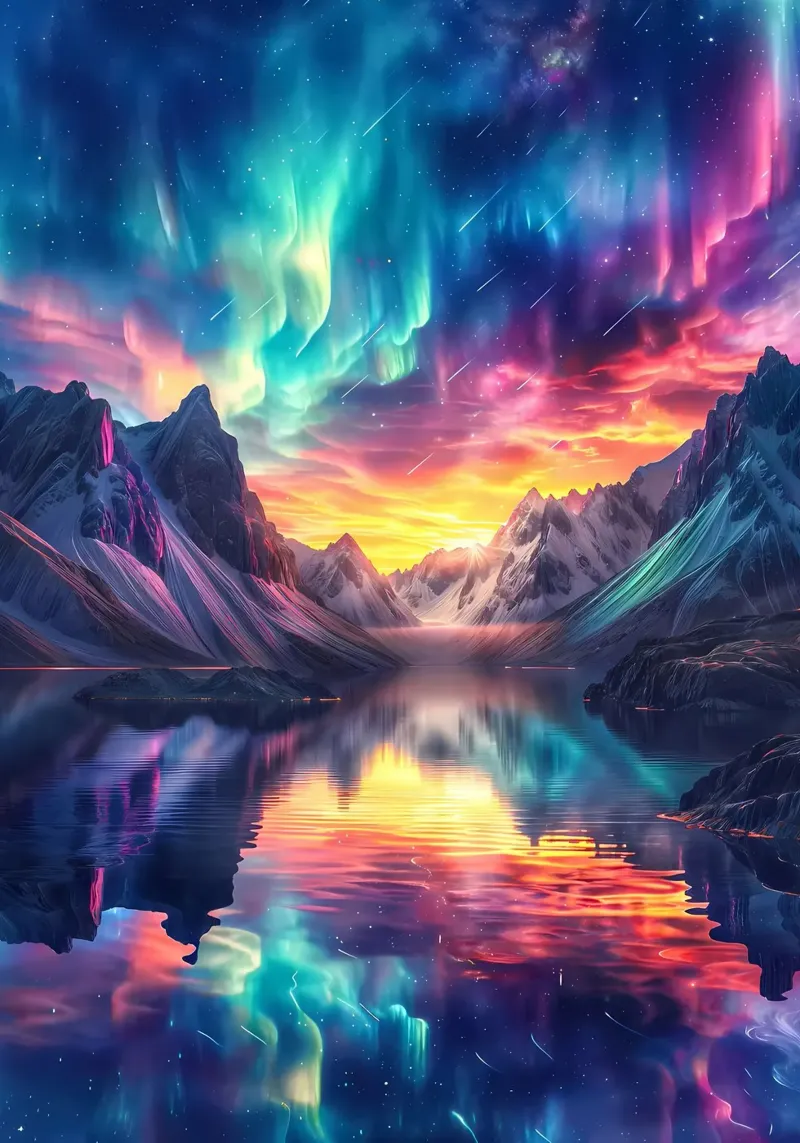nature aurora borealis carta hahnemühle da Matthew Katz