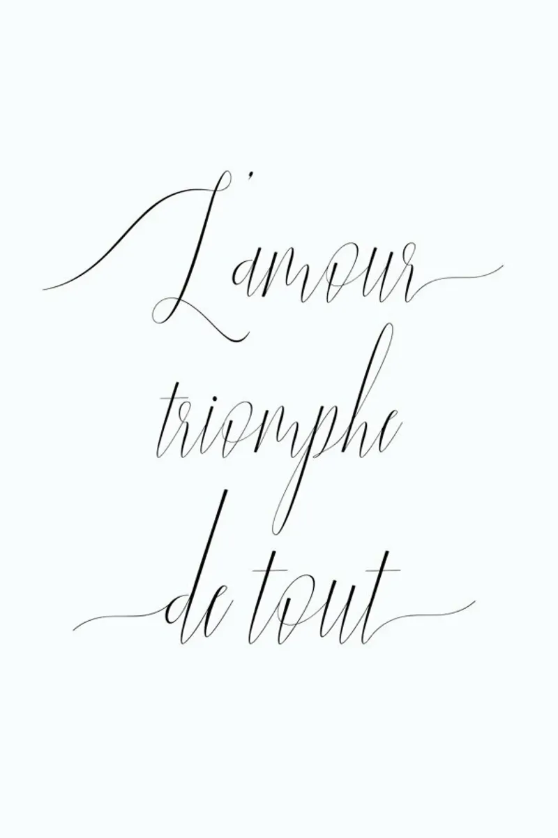 L'amour triomphe lámina retroiluminada de typed