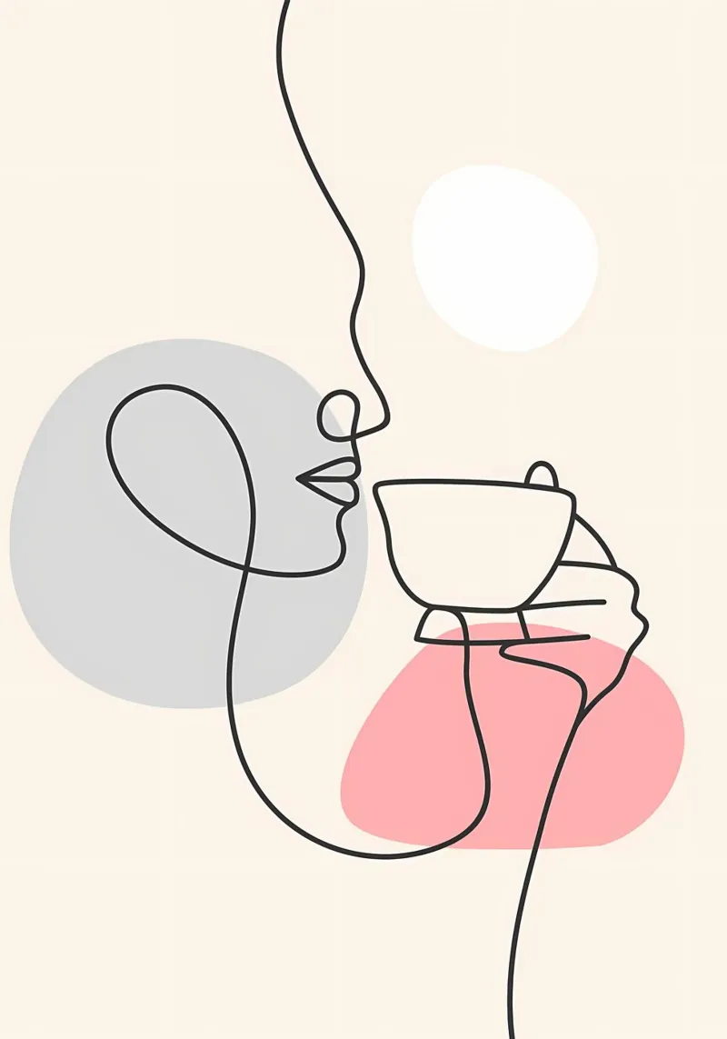 Linea di ragazze che bevono caffè pellicola backlit da Aiden Garcia