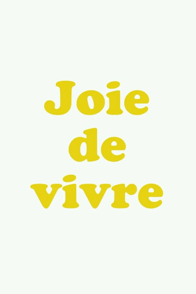 Joie de vivre pellicola backlit da typed