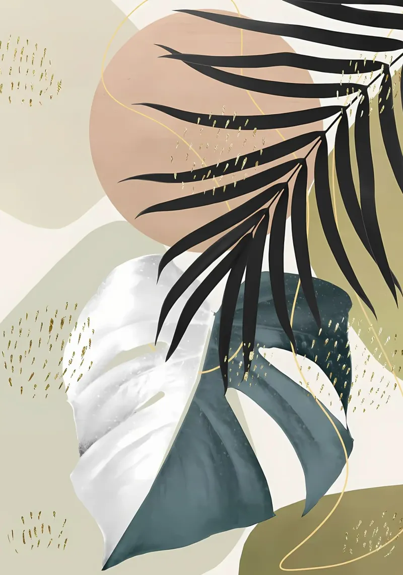 Monstera Abstract 1 pellicola backlit da Nicholas Campbell