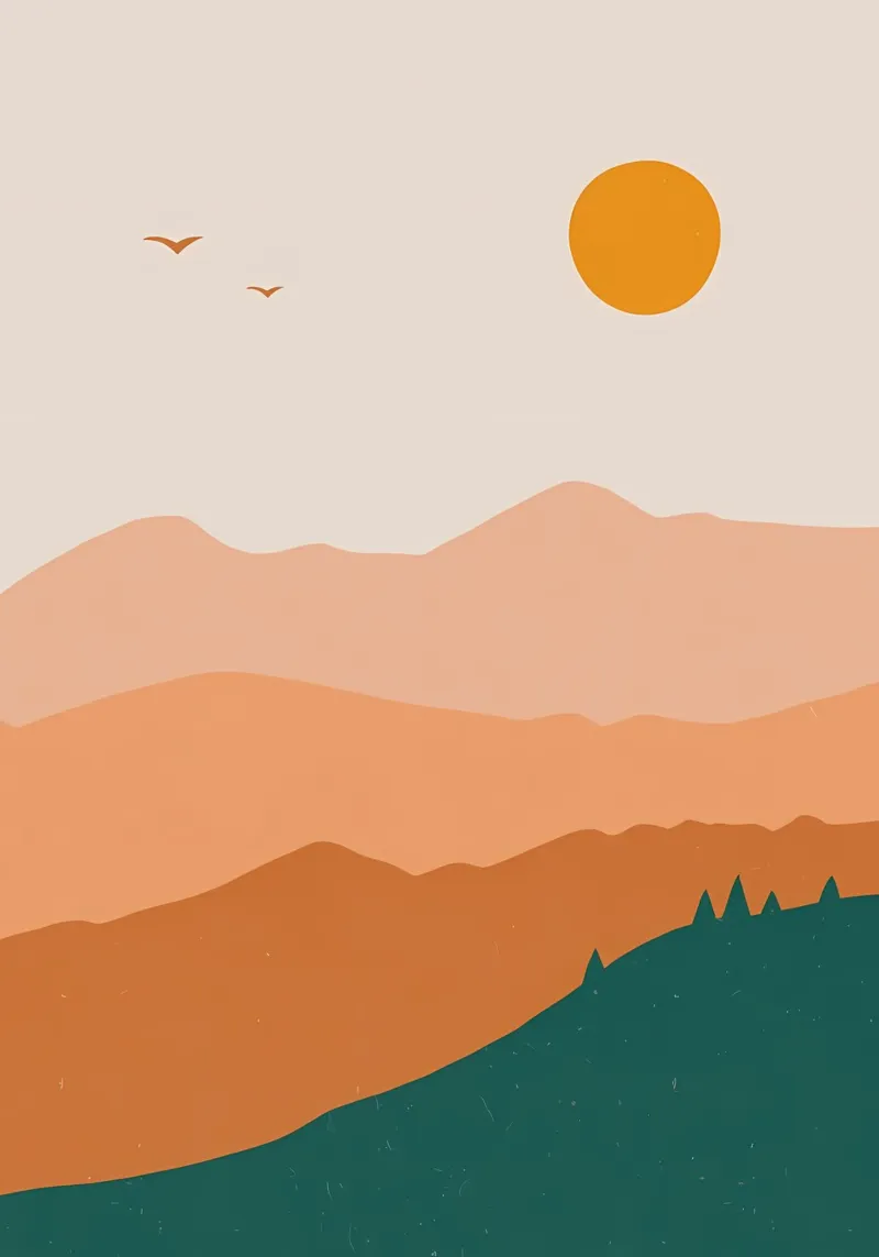 Paesaggio Giornata minimalista carta hahnemühle da Bartosz Powalka