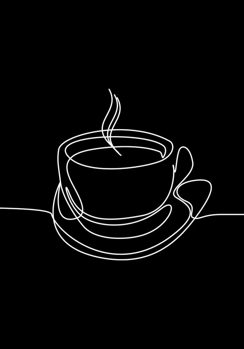 One Line Art Coffee pellicola backlit da Aiden Garcia