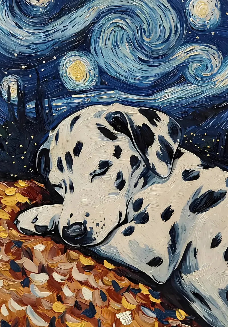 Cucciolo di dalmata che dorme pellicola backlit da Adrian Patel
