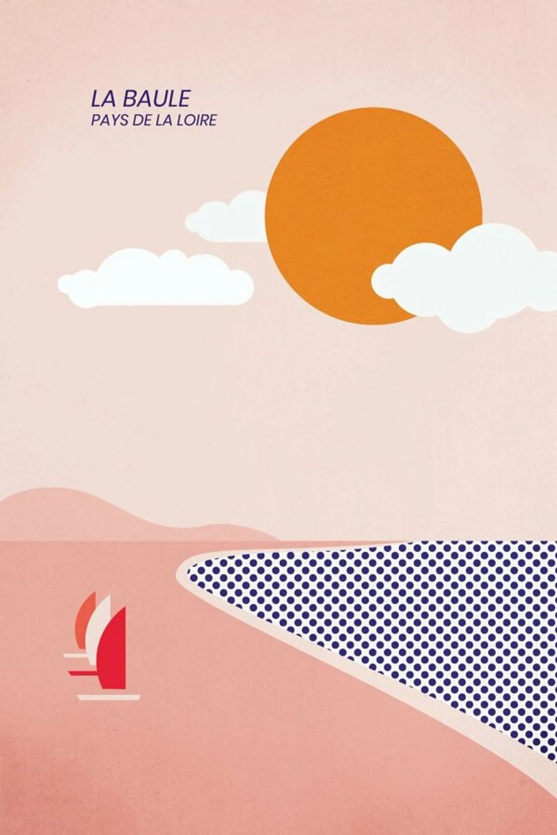 La Baule Leinwand von The Cartography Collection