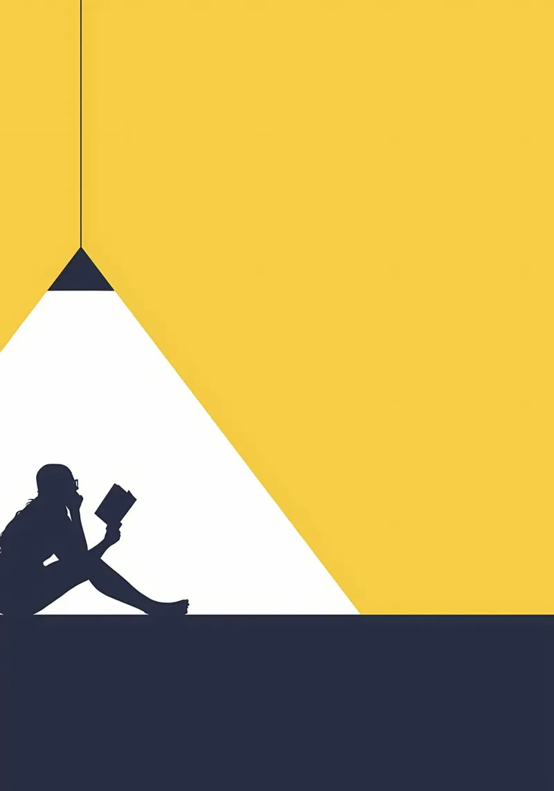 Silhouette de lecture sous la lumière hahnemühle de Aiden Garcia