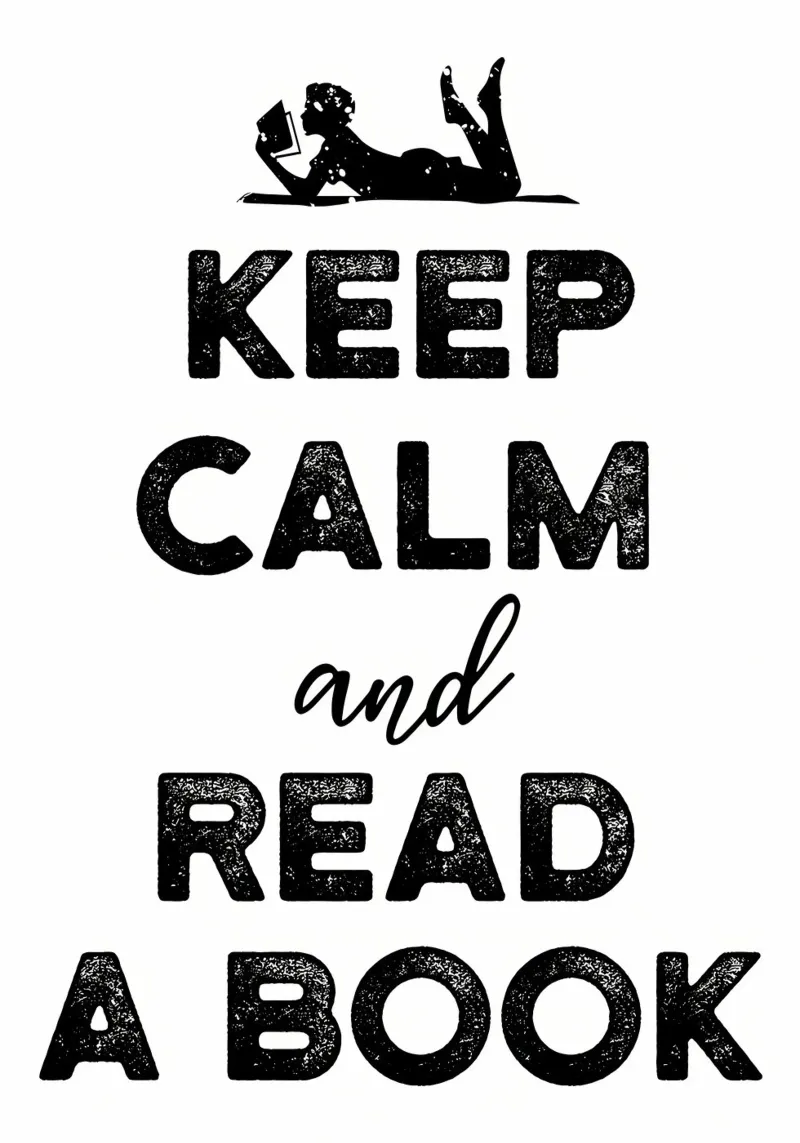 Mantenere la calma e leggere tela da Aiden Garcia