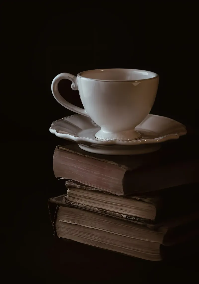 Cup and books hahnemühle by Aiden Garcia