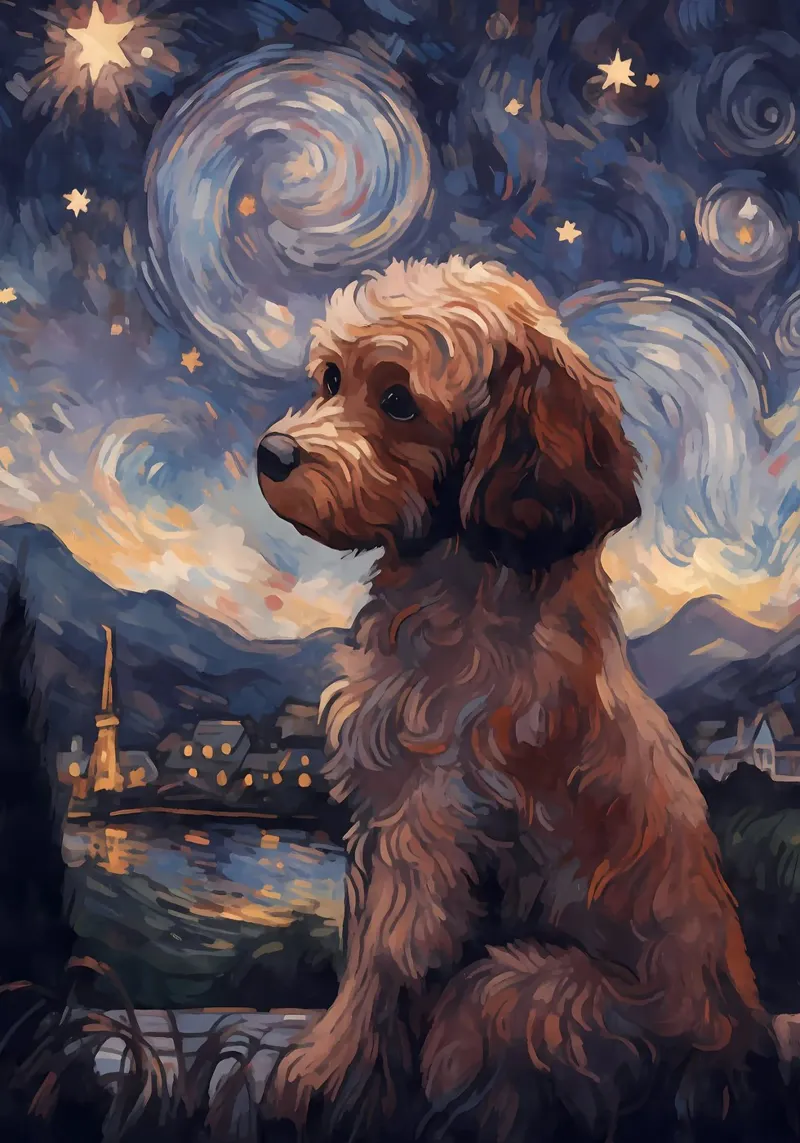 Cavoodle Notte stellata pellicola backlit da Adrian Patel