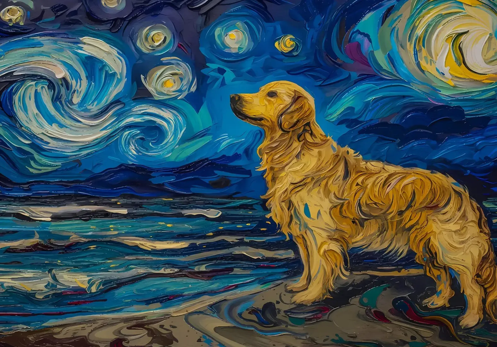cane vangogh pellicola backlit da Adrian Patel