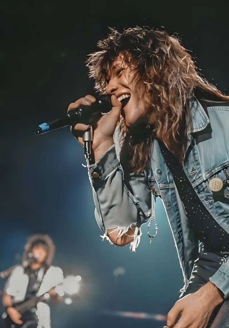 Bon jovi 80s pellicola backlit da Low poly art