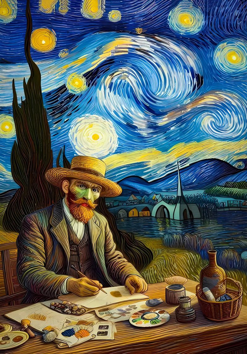 VanGogh Sternennacht Poster von Adrian Patel