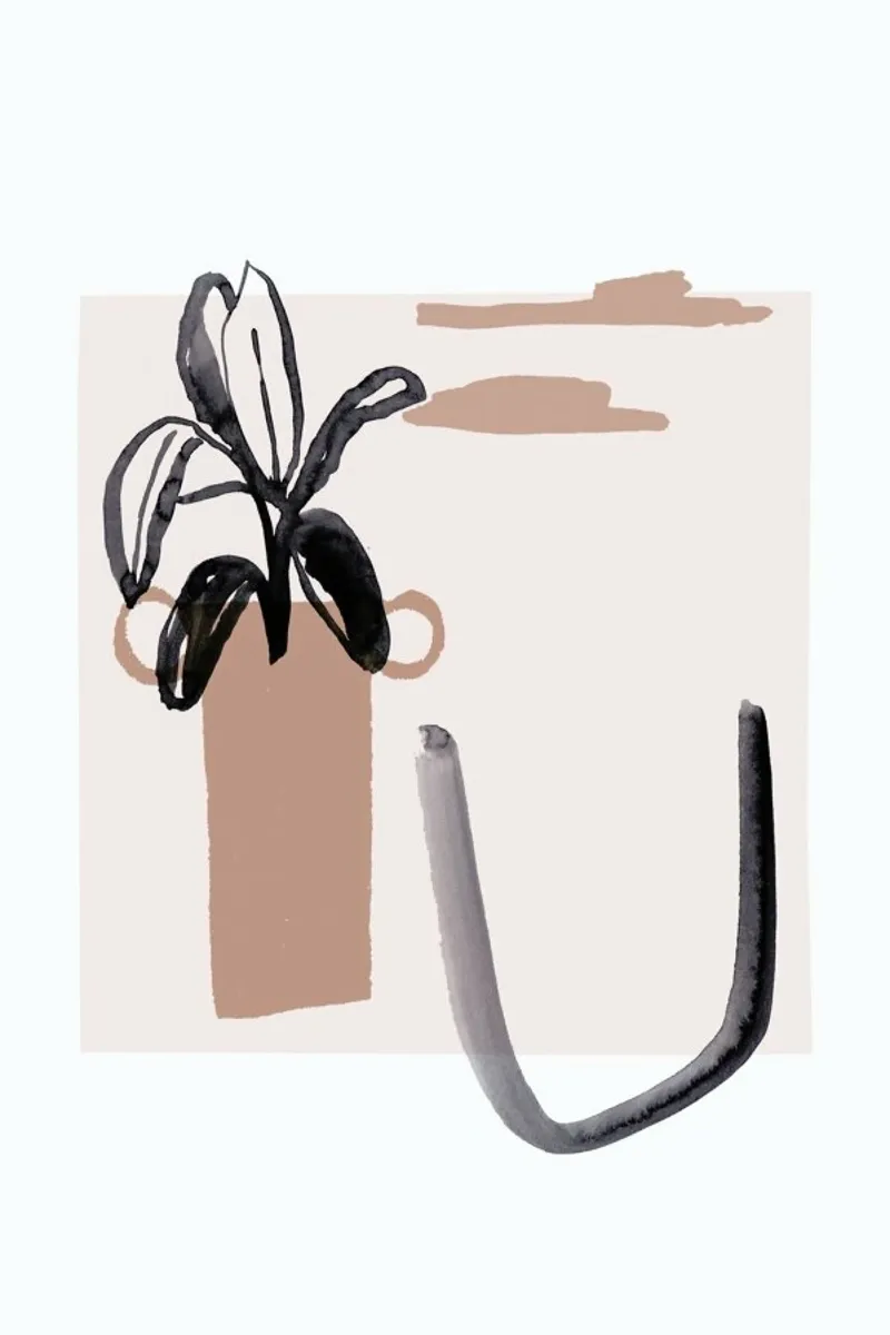 Plants and Vases, No. 17 carta hahnemühle da Farina Kuklinski