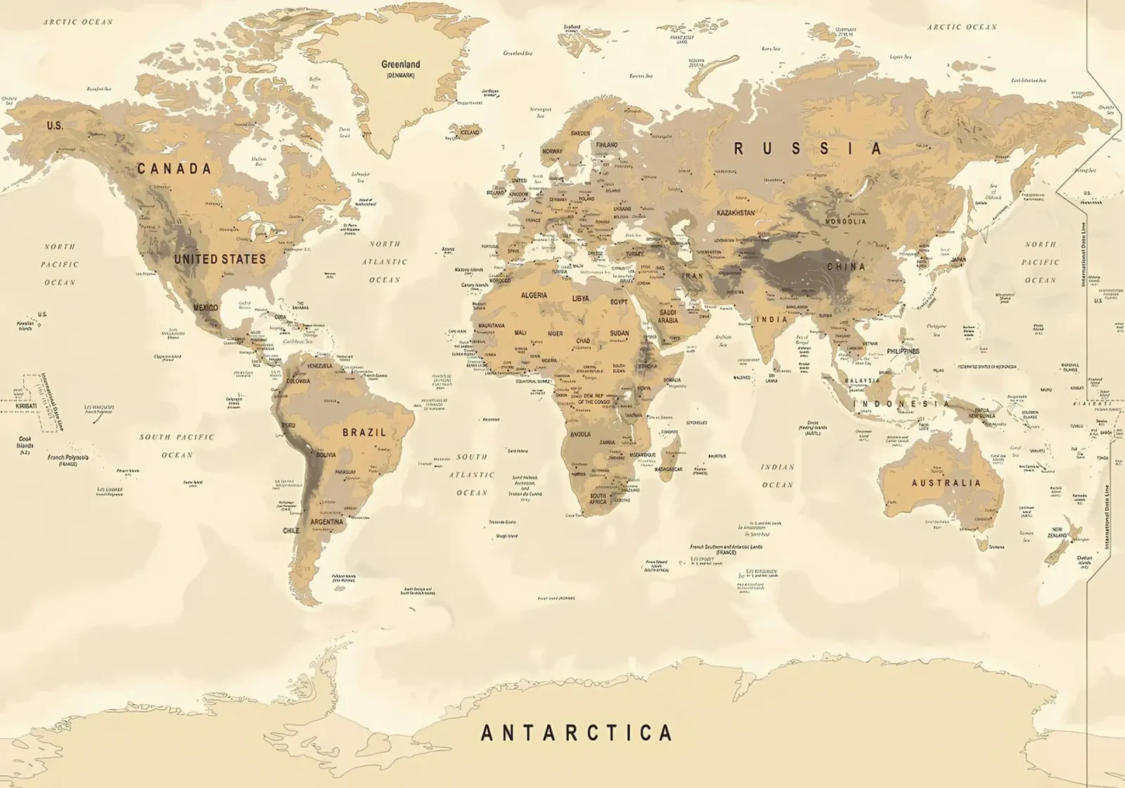 Mappa del mondo carta hahnemühle da Aiden Garcia